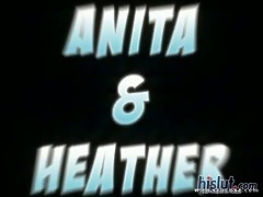 Heather and Anita are on their knees